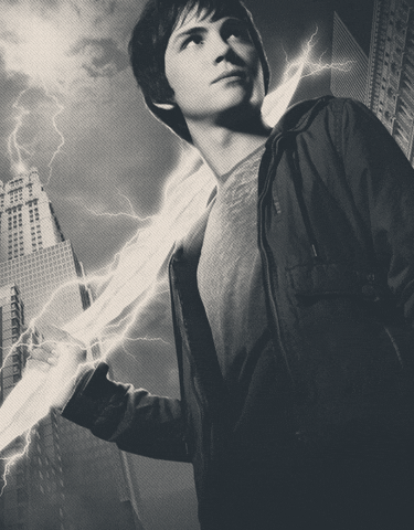 Percy Jackson Poster Black And White GIF