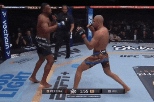 Pereira Fighting Hill in UFC Fight