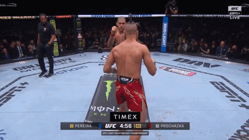 Pereira vs Prochazka UFC Fight on Timex