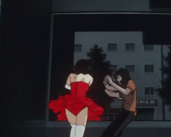 Perfect Blue Fighting Anime GIF