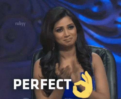 Perfect Sign Shreya Ghoshal GIF