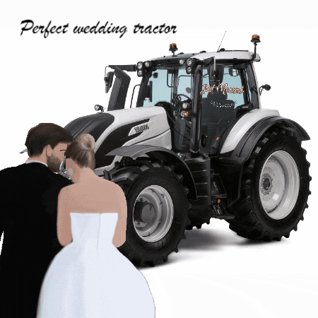 Perfect Wedding Tractor GIF