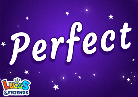 Perfect Word on Purple Background