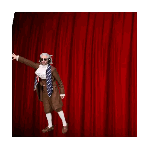Performer Pulling Curtain S