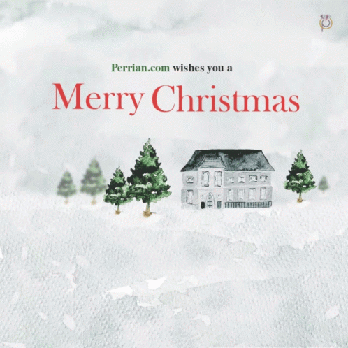Perrian.com Merry Christmas House and Trees