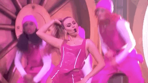 Perrie Edwards Holding Her Pony Tail High GIF