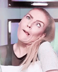 Perrie Edwards In Pony Tail Making Faces GIF