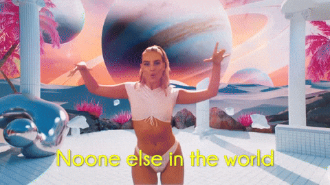Perrie Edwards Pony Tail In Holiday Video GIF