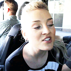 Perrie Edwards Pony Tail Inside A Vehicle GIF