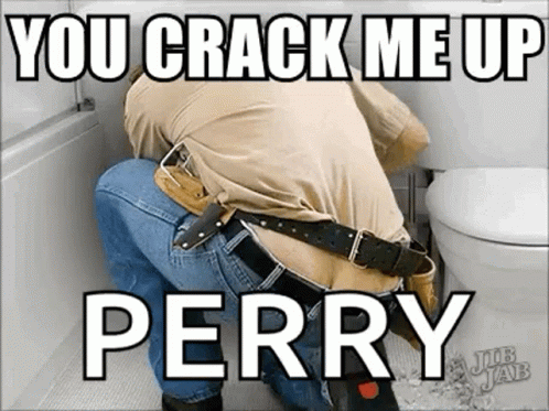 Perry Plumber Has Cracks On GIF