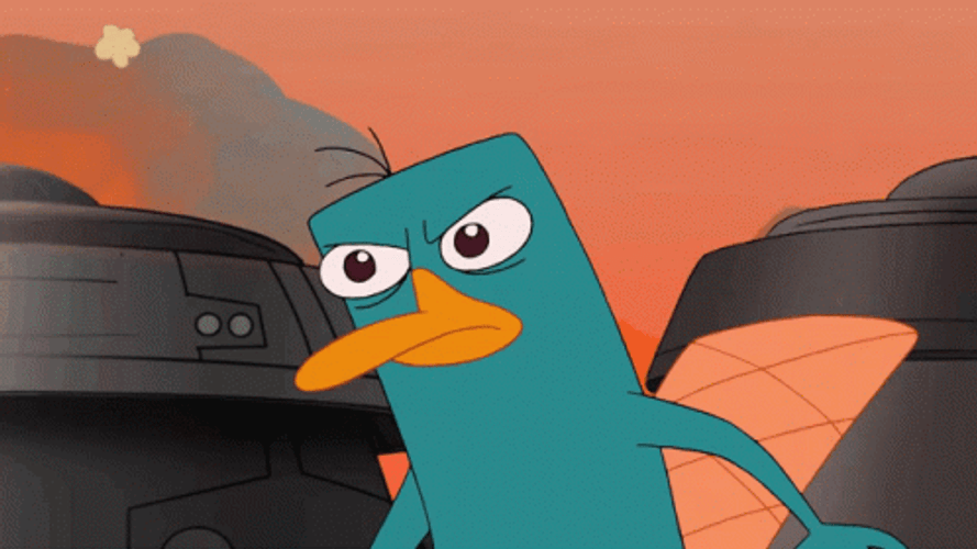 Perry The Platypus Eating Falling Popcorns GIF