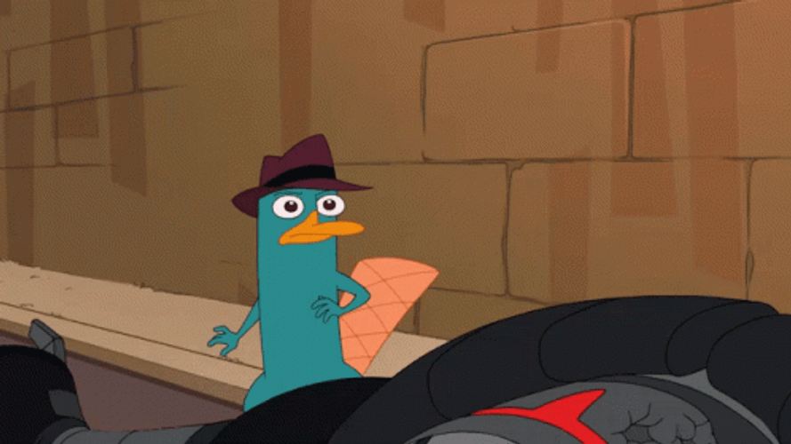 Perry The Platypus Looking To The Other Side GIF