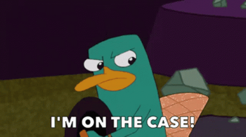 Perry the Platypus Saying Im on the Case