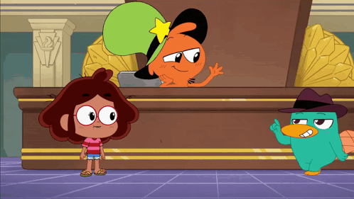 Perry the Platypus Talking to Girl