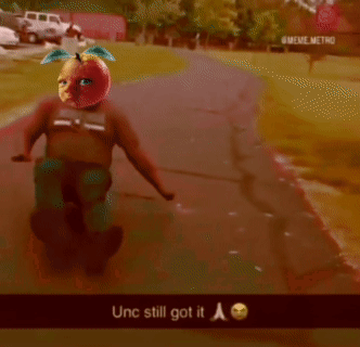Person Apple on Face Unc Still Got It