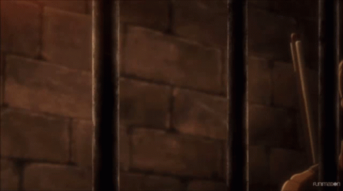Person Behind Bars With Funimation GIF