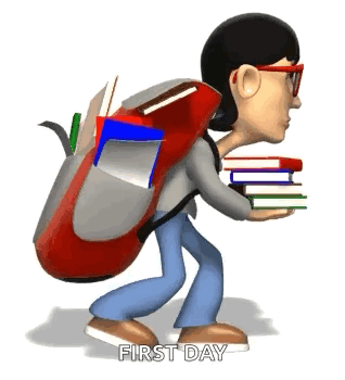Person Carrying Backpack and Books