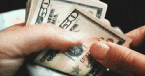 Person Counting Money GIF