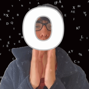 Person Covering Face With Letter O