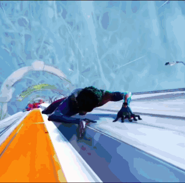Person Crawling Down Staircase GIF