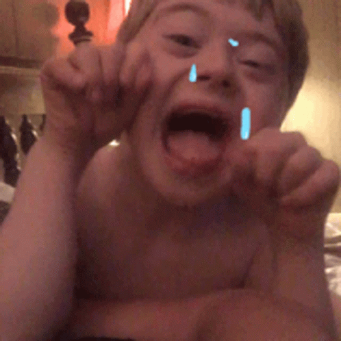 Person Crying with Mouth Open