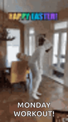 Person Dancing in Living Room Monday Workout