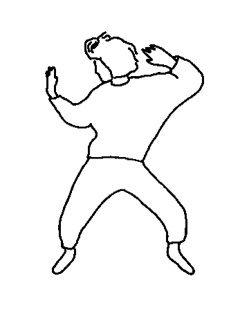 Person Dancing Line Drawing