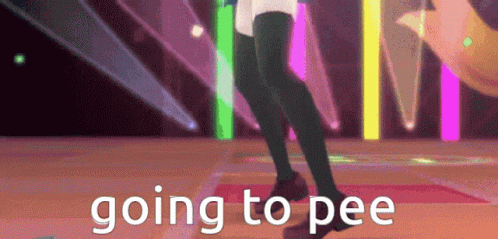 Person Dancing on Stage Saying Going to Pee
