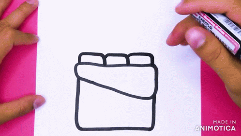 Person Drawing Block With Marker Made in Animatica