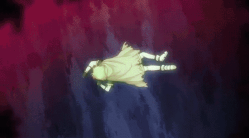 Person Floating With Green Light Behind