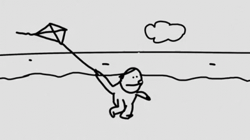 Person Flying Kite GIF