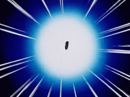 Person Flying Through Blue Light With White Lines GIF