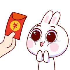 Person Giving Red Envelope to Rabbit