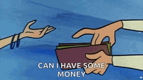 Person Handing Wallet to Another