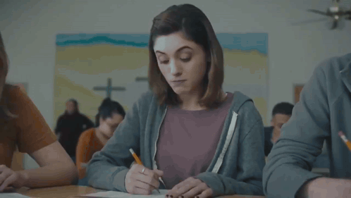 Person Highlighting Graceful With Pencil GIF