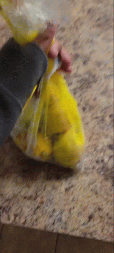 Person Holding Bag of Lemons