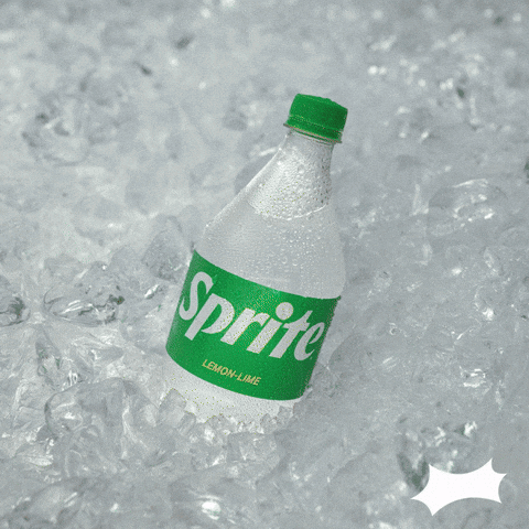 Person Holding Bottle Of Sprite In Ice GIF