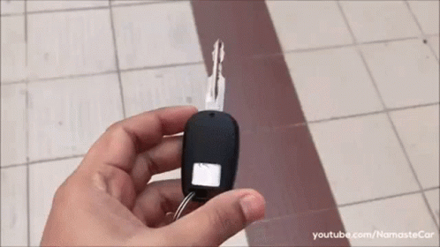 Person Holding Car Key