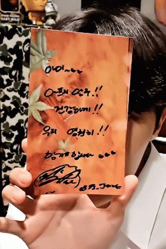 Person Holding Card Saying I Love You