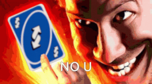 Person Holding Card Saying No U