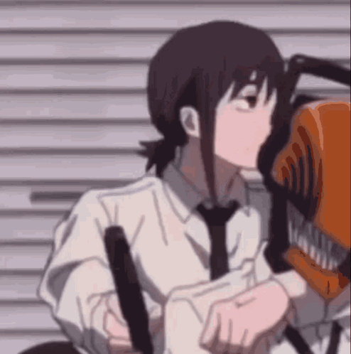 Person Holding Chainsaw Close Up GIF