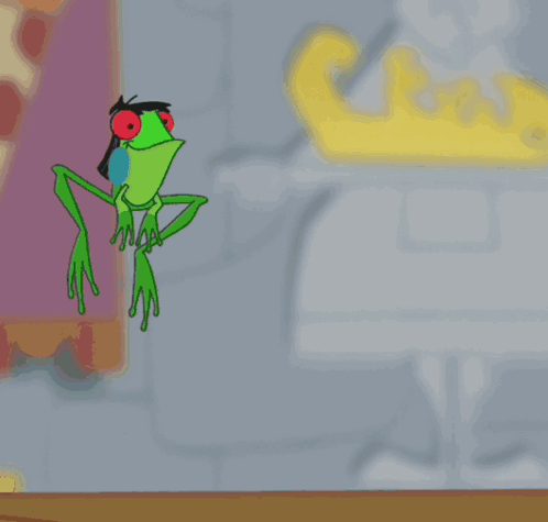 Person Holding Cup Next To Frog GIF
