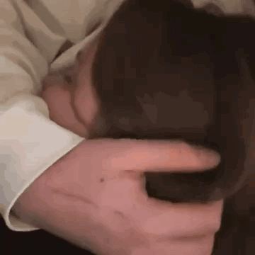 Person Holding Dog's Head GIF