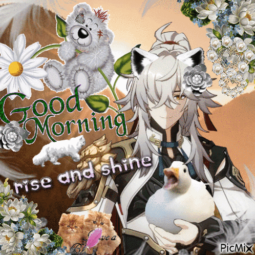 Person Holding Duck Saying Good Morning Rise And Shine GIF