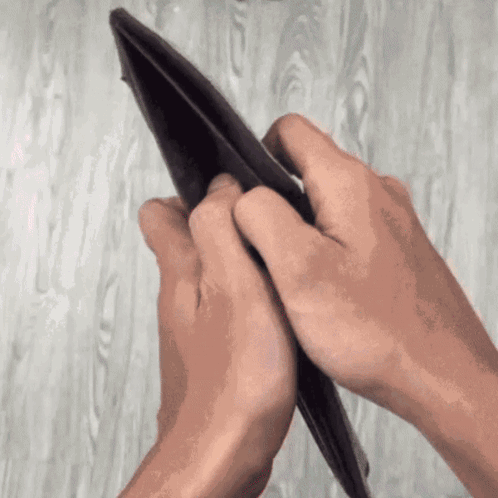Person Holding Empty Wallet GIF