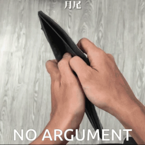 Person Holding Empty Wallet Saying No Argument GIF