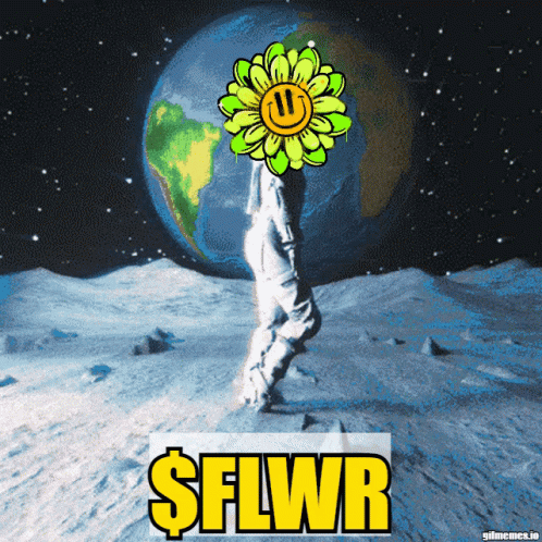 Person Holding Flower In Front Of Earth GIF