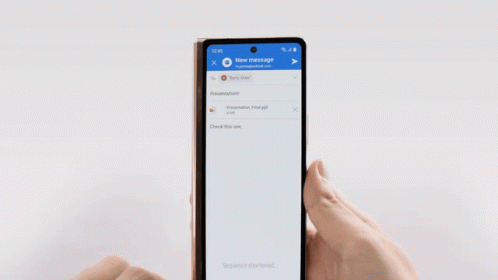 Person Holding Folded Cell Phone