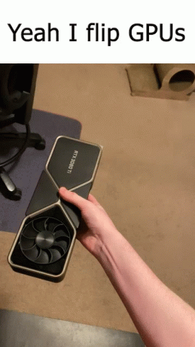 Person Holding GPU Saying RTX 2080 Ti GIF