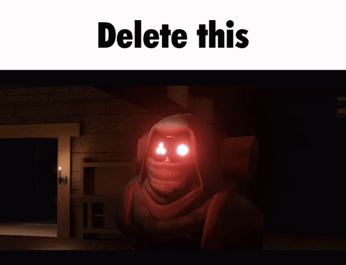 Person Holding Gun Saying Delete This